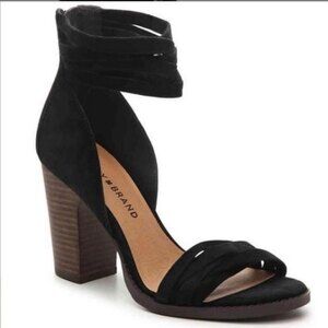 Lucky Brand Leather Lakisha Sandals, Black, Sz 9.5, Excellent Used Condition